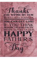 Happy Fathers Day: Dad Appreciation Journal & Notebook Love Dad Father's Day Card Gift Alternative Memories and Keepsake Rose Gold Compass