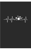 Hearbeat Of Drums: Graph Ruled Notebook / Journal (6 X 9 - 5 X 5 Graph Ruled) - Gift Idea For Drum Player And Musician