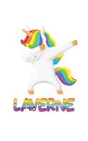 Laverne: Laverne 6x9 Journal Notebook Dabbing Unicorn Rainbow