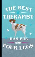 The Best Therapist Has Fur And Four Legs: Brittany Spaniel Dog Journal Lined Blank Paper