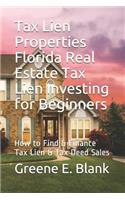 Tax Lien Properties Florida Real Estate Tax Lien Investing for Beginners