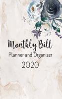 Monthly Bill Planner and Organizer 2020