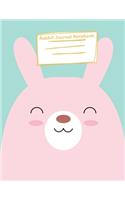 Rabbit Journal Notebook: College Ruled Line Paper (Cute Animal), 8.5 x 11 lined 110 pages (Volume 9)