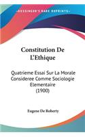 Constitution De L'Ethique