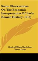 Some Observations on the Economic Interpretation of Early Roman History (1915)