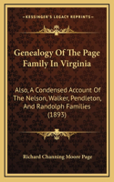 Genealogy Of The Page Family In Virginia