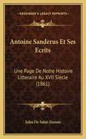 Antoine Sanderus Et Ses Ecrits