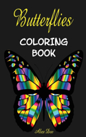 Coloring Book: Butterflies(1 Large Stress Relief Designs of Beautiful Butterflies)