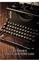 Author's Daily Writing Log