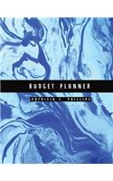Budget Planner: Light Blue Marble Large Budget Planner: Expense Tracker for 24 Months: Graph Paper Included