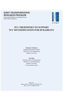 Pcc Properties to Support W/C Determination for Durability