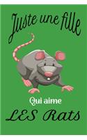 juste une fille qui aime les rats green - journal de bord ligné