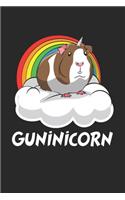 Einhorn Meerschweinchen Notizbuch: Einhorn Meerschweinchen Notizbuch für Liebhaber / Notizheft / Notizblock A5 (6x9in) Dotted Notebook / Punkteraster / 120 gepunktete Seiten