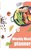 Weekly meal planner: Meal Planning & Grocery List Menu- Food Planners Prep Book Eat Records- Perfect for to Do Lists, Meal Planning, Weekly Diet Prep (120 pages, 6 x9 ''