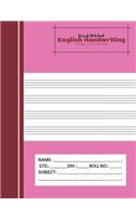 Amiesk Notebook - English Handwriting Notebook - 140 pages (7.44 x 9.69 inch)