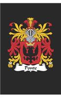 Ponte: Ponte Coat of Arms and Family Crest Notebook Journal (6 x 9 - 100 pages)