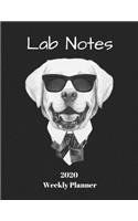 Undated Blank Weekly Planner: Funny Black Lab Notes Pun Cover - Plan Day, Week, Month For The Year - Schedule Tasks Monthly or Yearly & See Each Hour: Cute Labrador Retriever Boo