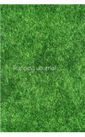 Running Journal: Notebook, diary, log book for fitness runners to racers to help improve runs and work outs. Green Grass Cover - 6 x 9 100 pages with spaces to recor