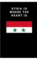 Syria is where the heart is: Country Flag A5 Notebook to write in with 120 pages