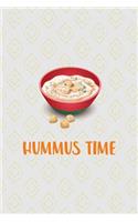 Hummus Time: All Purpose 6x9 Blank Lined Notebook Journal Way Better Than A Card Trendy Unique Gift Pink Yellow Texture Hummus