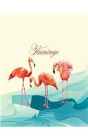Notebook: Flamingo cover and Dot pages, Extra large (8.5 x 11) inches, 110 pages, notebooks and journals(1 Flamingo Notebook,)