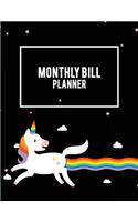 Monthly Bill Planner: Unicorn Black Gay Flag, Bill Pay Planner, Bill Pay Checklist Large Print 8.5" x 11" Financial Money Planning, Monthly Bill Payment Planner, Bill Rep