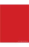 Dot Grid Notebook: Extra Large Dotted Pages for Journaling & Writing - Minimalist Strawberry Red(Solid Color Softcover Note Books)