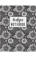 Ledger Notebook: 6 Column Accounting Ledger Book For Bookkeeping - The Record Keeping Journal - Floral Edition