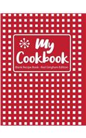 My Cookbook Blank Recipe Book Red Gingham Edition