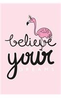 Flamingo Notebook: Blank Lined Journal, Softcover (6x9 Inches) with 120 Pages