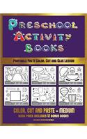 Printable Pre K Color, Cut and Glue Lesson (Preschool Activity Books - Medium)