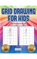 Easy drawing step by step (Grid drawing for kids - Anime)