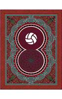 Monogram Volleyball Sketchbook: Blank Art Pad Notebook Journal(68 Monogram Arabesqueone 150 Sketch)