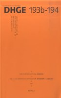 Dictionnaire d'Histoire Et de Geographie Ecclesiastiques - Fascicule 193b-194