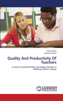 Quality And Productivity Of Teachers