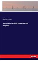 manuel of english literature and language