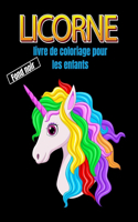 Licorne livre de coloriage pour les enfants fond noir