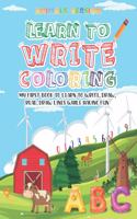 Learn to Write Coloring - Animal Version
