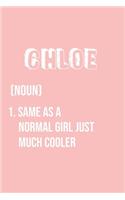 Chloe Same as a normal girl just much cooler