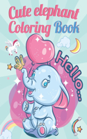Cute Elephant Coloring Book