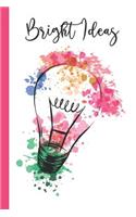 Bright Ideas: Beautiful Watercolor Lightbulb Bursting with Color Blank Book