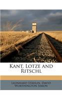 Kant, Lotze and Ritschl