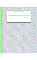 Composition Notebook: 8"x10" - Rainbow Gingham Cover from Scrawlables.com