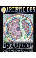 Dinosaur Mandala Coloring Book for Adults