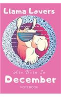 Llama Lovers Are Born In December Journal