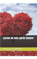 carnet de note après lecture