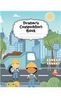Road Construction Work Primary Composition Book