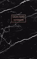 Graph Paper Notebook: Elegant Black and White Marble - 8.5 x 11 - 5 x 5 Squares per inch - 100 Quad Ruled Pages - Cute Graph Paper Composition Notebook for Children, Kids