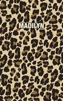 Madilyn: Personalized Notebook - Leopard Print (Animal Pattern). Blank College Ruled (Lined) Journal for Notes, Journaling, Diary Writing. Wildlife Theme Des