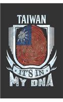 Taiwan It's In My DNA: Taiwanese Thumbprint Flag Diary Planner Notebook Journal 6x9 Personalized Customized Gift For Patriotic Taiwanese With there Heritage And Roots From